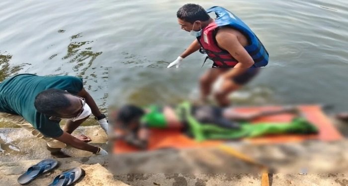 तालाब में महिला की लाश मिली, गले में बंधी ईंट से हत्या की आशंका