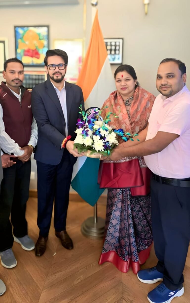 सांसद कमलेश जांगड़े ने दिल्ली में कोयला खान एवं इस्पात अध्यक्ष अनुराग ठाकुर से की मुलाकात…