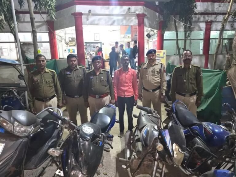 Bilaspur: सिटी कोतवाली थाना क्षेत्र में सिम्स अस्पताल से हुई मोटरसाइकिल चोरी का पुलिस ने किया खुलासा, 5 बाइक बरामद