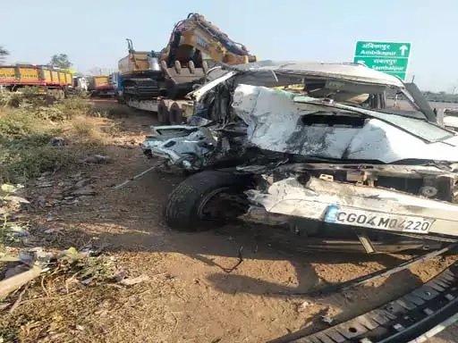 भयावह सड़क दुर्घटना: रायपुर-रतनपुर मार्ग पर ट्रेलर से टकराई स्कॉर्पियो, 4 की मौत