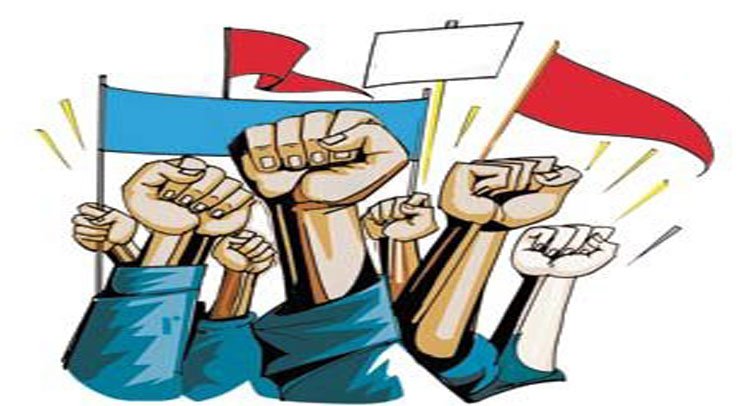 SECL कुसमुंडा महाप्रबंधक कार्यालय के सामने धरना प्रदर्शन, लगे मुर्दाबाद के नारे