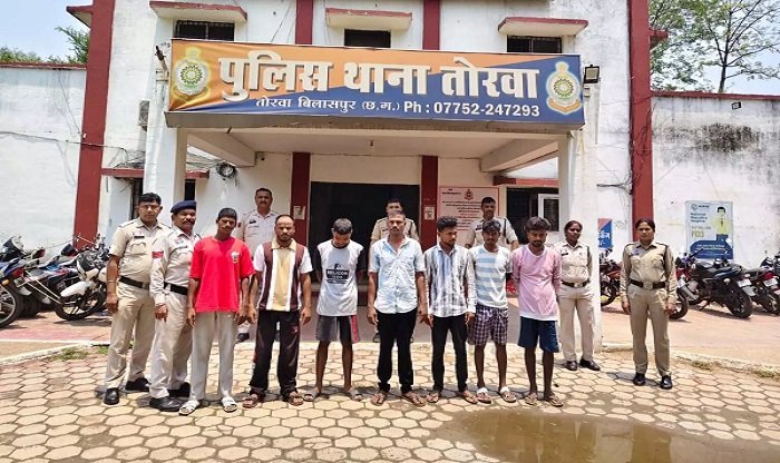 बिलासपुर में तोरवा पुलिस की बड़ी कार्रवाई, 10 वारंट तामील कर कई आरोपियों को भेजा जेल
