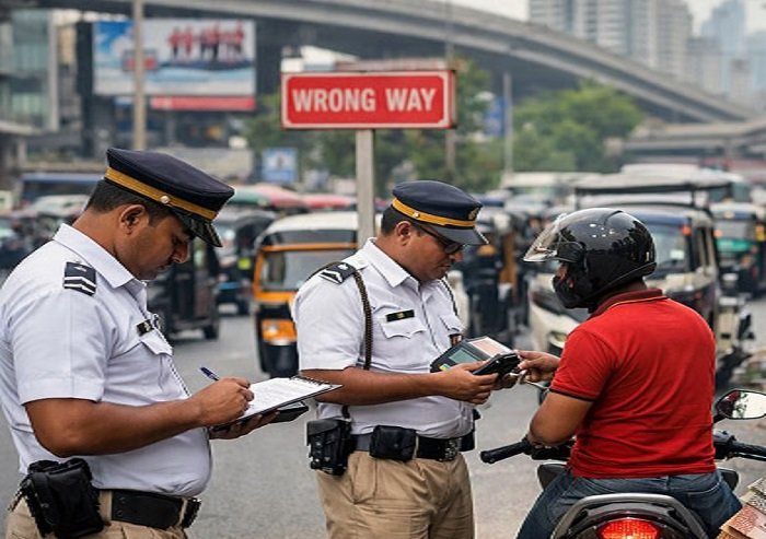 कोरबा में ट्रैफिक नियम उल्लंघन पर सख्ती, 104 मामलों में पुलिस की बड़ी कार्रवाई