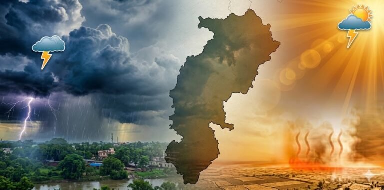 छत्तीसगढ़ में मानसून से पहले भीषण उमस और पारा 42°C पार; रायपुर समेत कई इलाकों में आज अंधड़-बारिश का अलर्ट