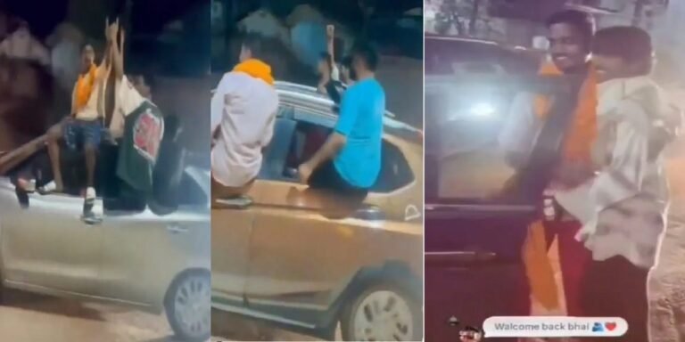 CG – जेल से निकलते ही बना ‘हीरो’, कार से लटककर किया स्टंट, जोरदार स्वागत के बाद दोबारा पहुंचा हवालात