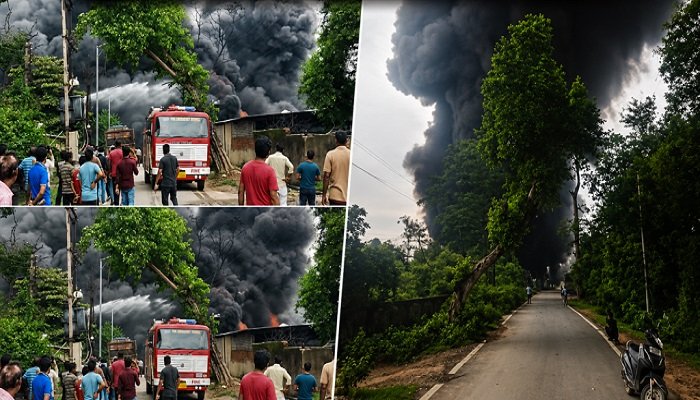कोरबा कार्बन फैक्ट्री में भीषण ब्लास्ट, फैक्ट्री में लगी आग; 30-40 मजदूरों ने भागकर बचाई जान